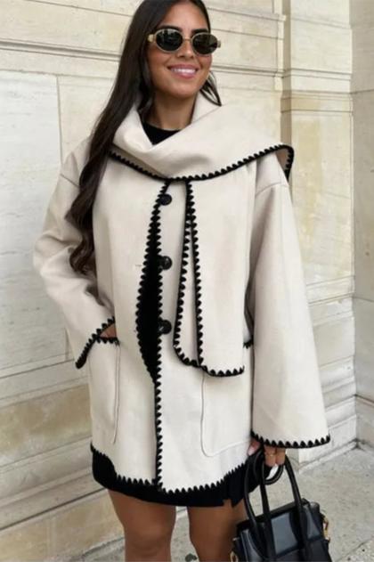 Wool Scarfed Coat