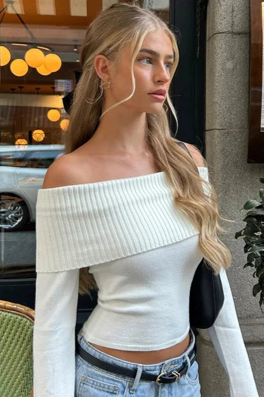 Off Shoulder Sweater