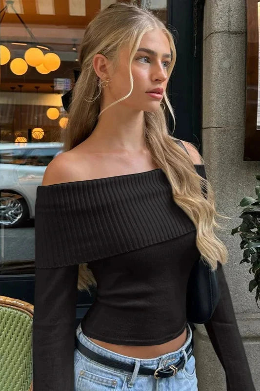 Off Shoulder Sweater