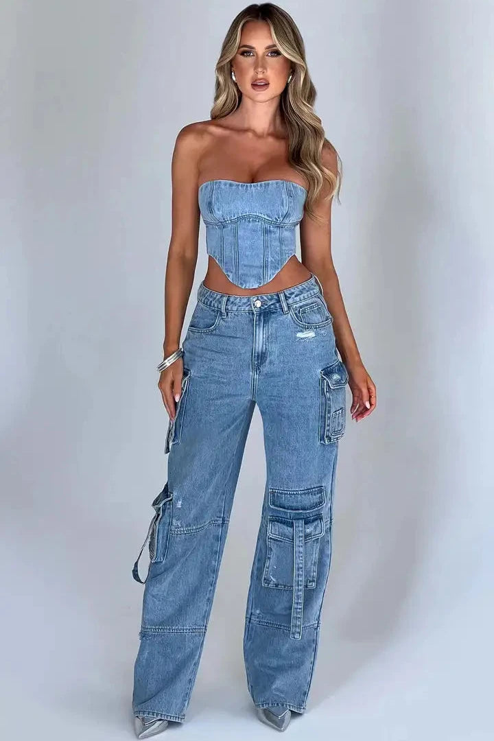 Cargo Denim Jeans